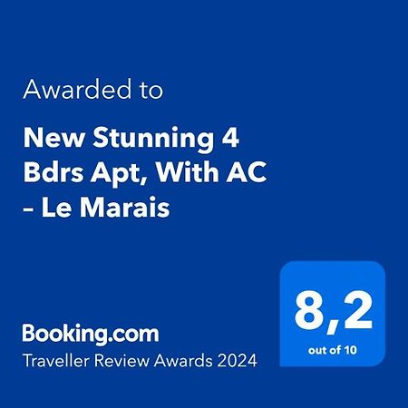 New Stunning 4 Bdrs Apt, With AC – Le Marais Paris Exterior foto