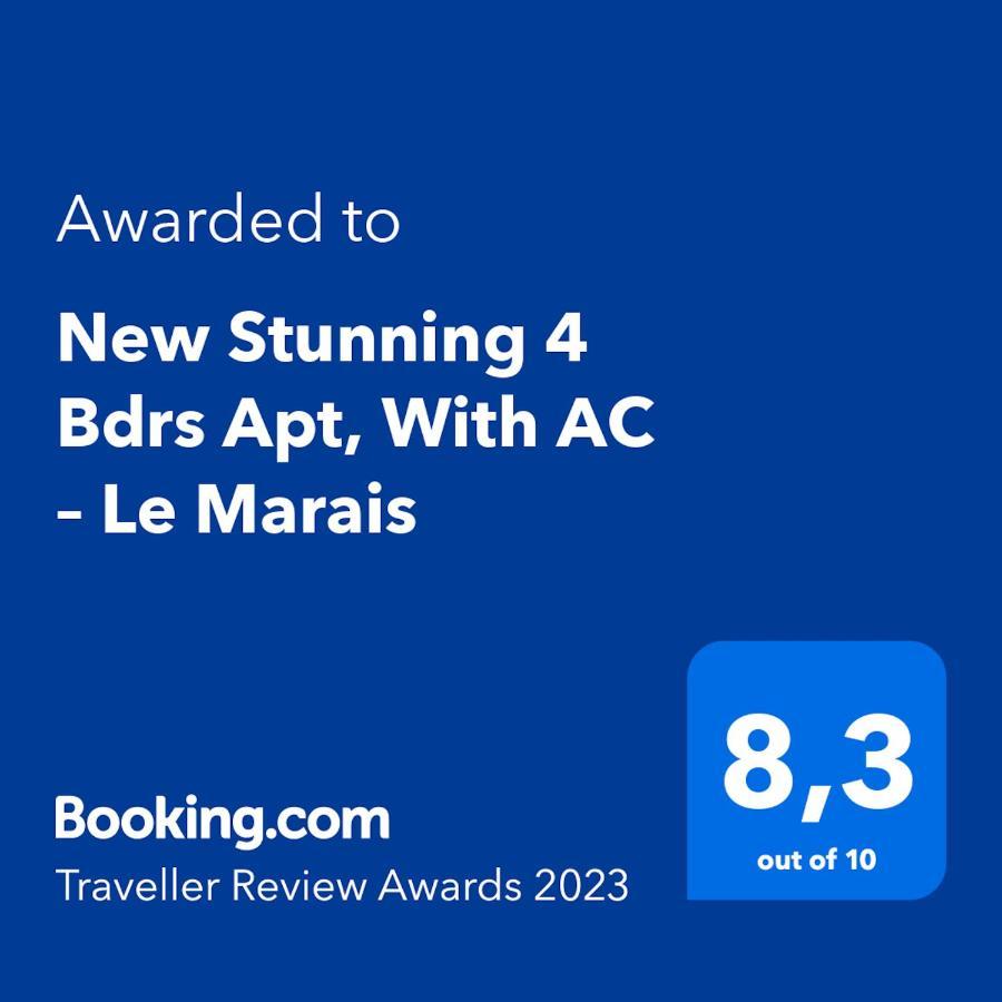 New Stunning 4 Bdrs Apt, With AC – Le Marais Paris Exterior foto